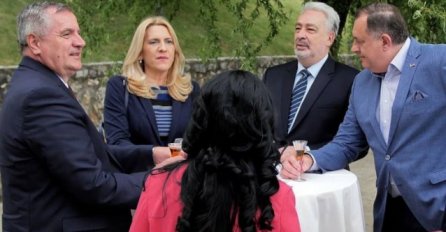 Željka Cvijanović organizirala prijem za Zdravka Krivokapića, bili i Dodik i Višković