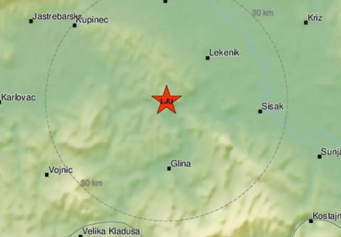 Zemljotres od 2.4 stepena probudio stanovnike Banovine, epicentar bio kod Petrinje