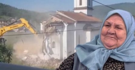 Pogledajte kako je iz zraka izgledalo rušenje crkve u avliji nane Fate Orlović