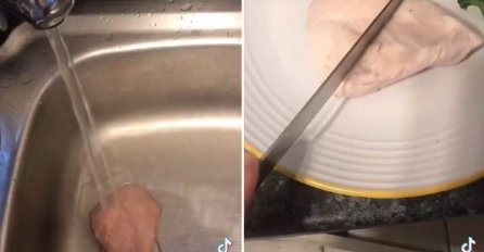 POKAZAO KAKO PRIPREMA PILETINU U SUDOPERI: 7 miliona ljudi gleda u nevjerici - radi li još neko ovu grešku! 