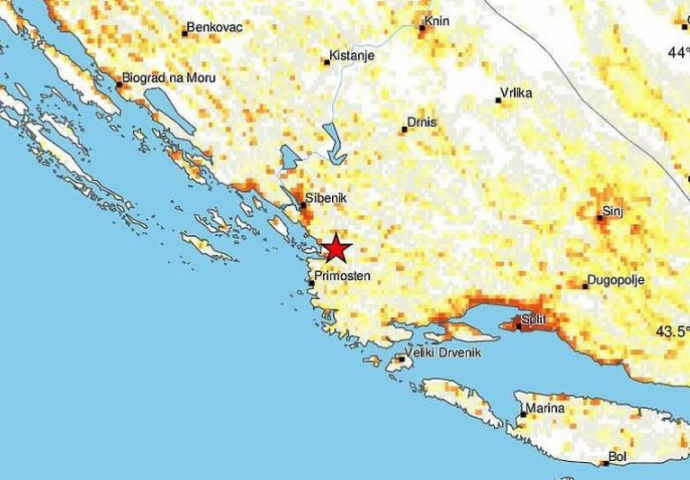 Snažan zemljotres jačine 4,7 stepeni po Richteru zatresao Dalmaciju