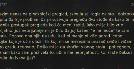 "Odlazim danas na ginekološki pregled..."