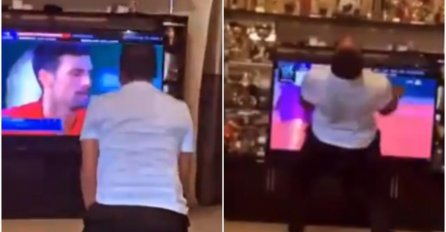 OVO JOŠ NISTE VIDJELI: Pogledajte šta je ovaj muškarac uradio kad je NOVAK POSTIGAO POEN ZA TITULU, snimak obilazi region (VIDEO)