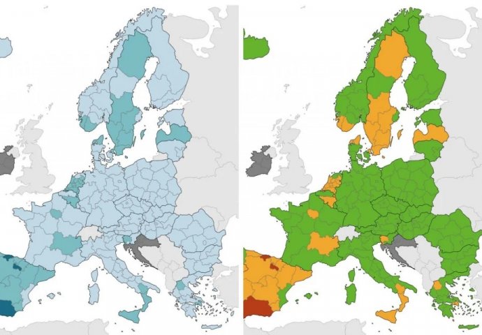 Objavljena najnovija epidemiološka mapa Evrope: Zašto BiH izgleda ovako?!