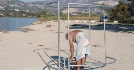 OVAJ PRIZOR SA PLAŽE U HRVATSKOJ NASMIJAO JE SVE: Vidite li šta ovaj čovjek radi? (FOTO)