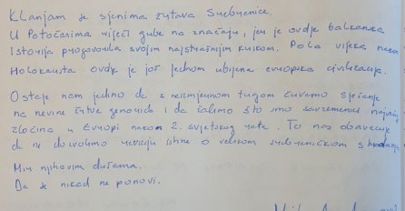 Šta su Milo Đukanović i Dritan Abazović napisali u knjigu žalosti u Potočarima? "Žalimo što smo saveznici najvećeg zločina"