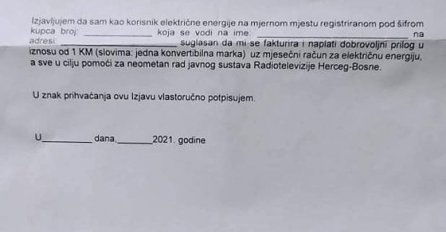 Korisnici Elektroprivede HZHB dobili obrazac za plaćanje pretplate za RTV HB