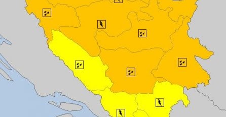 Danas narandžasti meteolaram za veći dio BiH