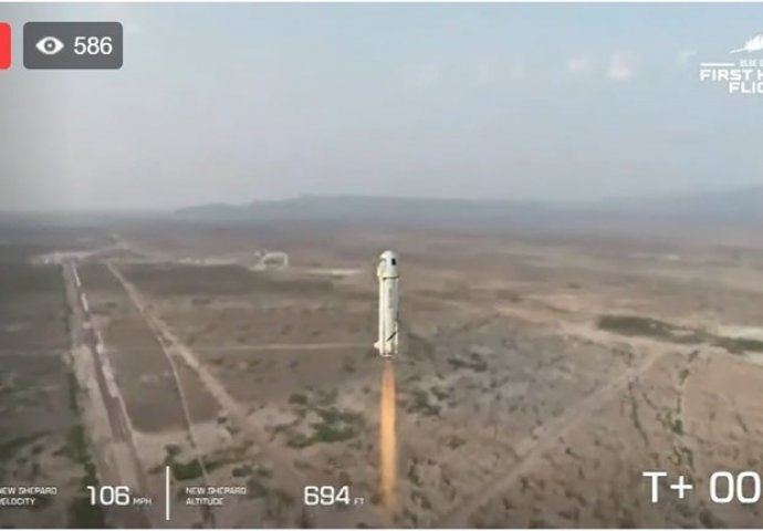 Bezos je u svemiru, raketa prošla Karmanovu liniju (VIDEO)