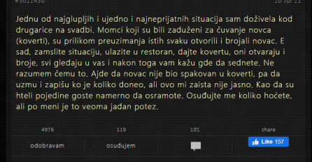 "Jednu od najglupljih i ujedno i najneprijatnih situacija sam doživjela kod drugarice na svadbi"