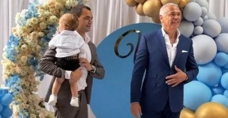 KOSTADIN TERZIĆ SLAVIO 1. ROĐENDAN SINA - A TEK DA MU VIDITE SUPRUGU: Pojavila se u bijeloj haljini otkrivenih leđa, 1 DETALJ svima zapao za oko