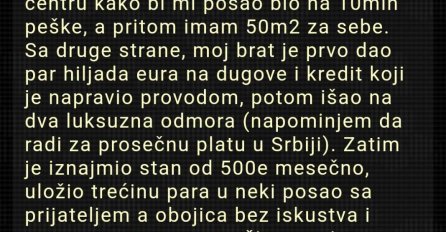 "Roditelji su prodali porodični stan"