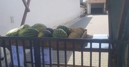 Par ostavi lubenice na štandu i odu na posao, ljudi ih uzmu i ostave novac