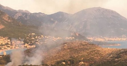 Požar na crnogorskom primorju, gašenje otežava vjetar