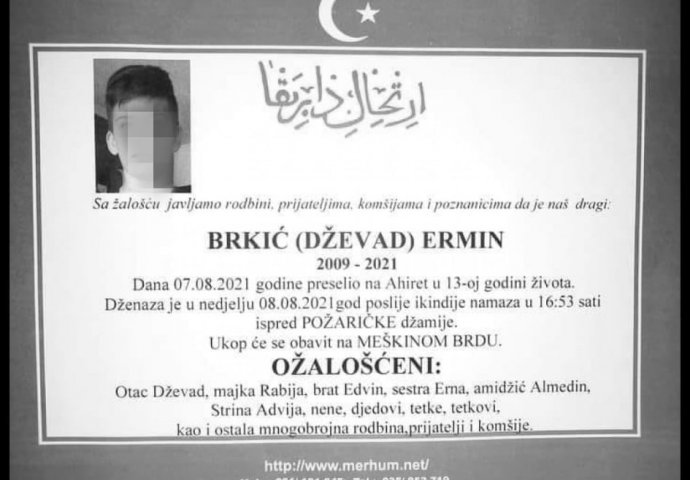 Cijela BiH tuguje: Utopio se 13-godišnji dječak