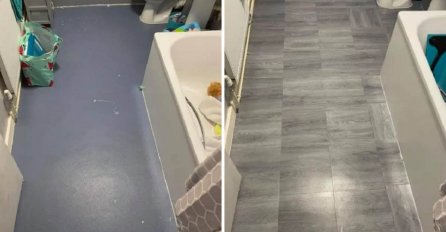 ZA 2.000 DINARA (40KM) RENOVIRALA POD U KUPATILU, PA SE POHVALILA: Zbog 1 greške se svi smiju, vidite li šta je? (FOTO)