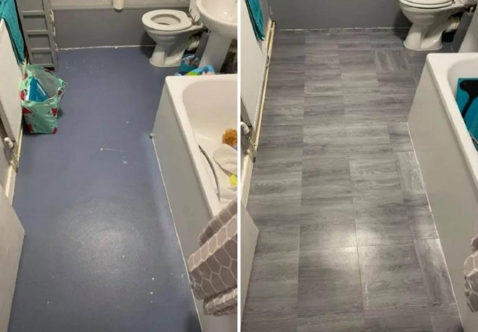 ZA 2.000 DINARA (40KM) RENOVIRALA POD U KUPATILU, PA SE POHVALILA: Zbog 1 greške se svi smiju, vidite li šta je? (FOTO)