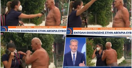 CIJELA GRČKA JE PLAKALA SA OVOM NOVINARKOM: Uživo izvještavala sa požarom pogođenog područja, kad joj je prišao ovaj deda... (VIDEO)