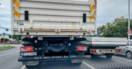 Neobičan natpis na kamionu privukao pažnju u Zagrebu