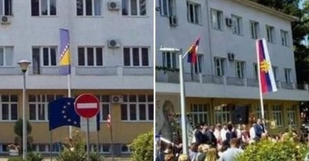 Uoči posjete patrijarha Porfirija: Uklonili zastavu BiH ispred zgrade Gradske uprave Doboj