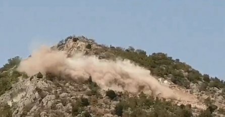 Mostar: Zastrašujući snimak slobodnog pada stijene u dvorište kuće