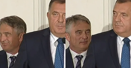 Željko Komšić se ironično smijao i prevrtao očima dok je Dodik izgovarao ove riječi