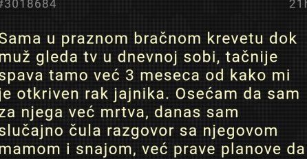 "Sama u praznom bračnom krevetu"