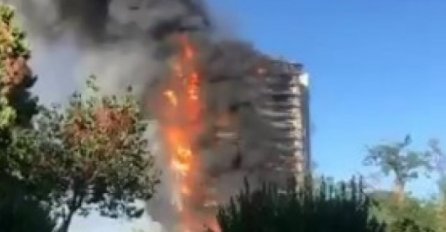 Zastrašujući snimak: Veliki požar progutao neboder od 15 spratova u Milanu