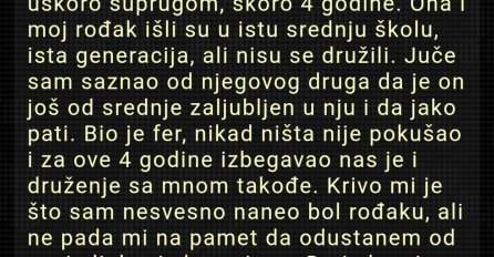 "U vezi sam sa svojom vjerenicom već 4 godine"