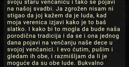 "Ženim ženu koja je ista moja mama"