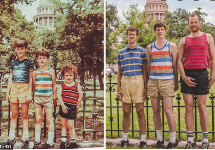 30 GODINA POSLIJE DOŠLI SU NA ISTO MJESTO I USLIKALI SE: Ali nešto na slici je čudno, VIDITE LI ŠTA?