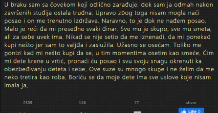 "U braku sam sa čovjek koji odlično zarađuje"