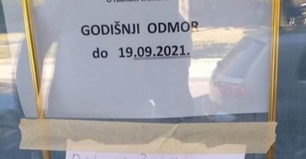 VLASNIK BUREGDŽINICE OBAVIJESTIO SVOJE KUPCE DA IDE NA GODIŠNJI: A onda mu je neko ispod dopisao poruku, sad se cijela BIH SMIJE (FOTO) 