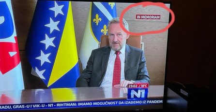  Intervju sa Bakirom Izetbegovićem na N1 počeo oznakom "IN MEMORIAM" na televizijskom ekranu