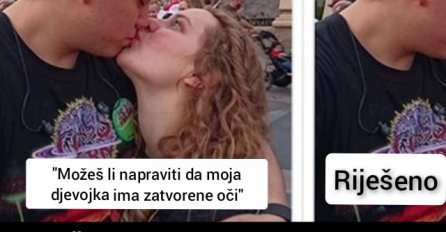 DEČKO JE ZAMOLIO PHOTOSHOP MAJSTORA, "Možeš li napraviti da moja djevojka ima zatvorene oči":  Evo šta im je poslao, MLADIĆ JE LJUT, A SVI IM SE SMIJU