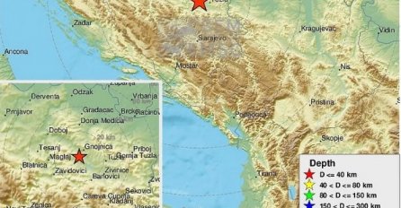 U blizini Tuzle noćas zabilježen zemljotres jačine 3,6 po Richteru