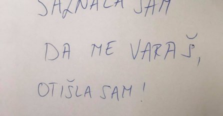 "Juče dolazim kući, žene mi nema..."