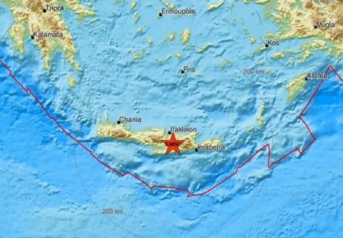 Snažan zemljotres jačine 6,5 stepeni pogodio otok Krit