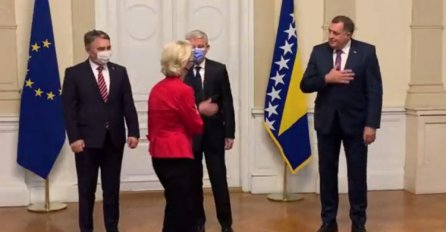 OVA DODIKOVA SLIKA IZ PREDSJEDNIŠTVA BIH POSTALA HIT NA INTERNETU: Pogledajte kako je pozdravio Ursulu von der Leyen