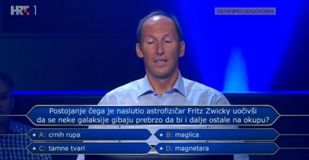 Slavni Splićanin u Milijunašu odustao na 13. pitanju: ZNATE LI VI TAČAN ODGOVOR?
