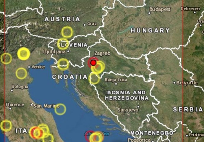 Potres 2.8 po Richteru južno od Zagreba