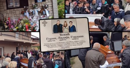 Tužni prizori iz Moravca, rodbina ubijenih Đokića ide od kovčega do kovčega, Goranova majka jedva stoji