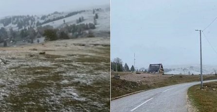 Prvi ovogodišnji snijeg zabijelio i Vlašić, pada od jutros