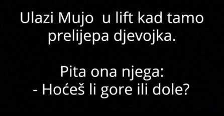 VIC: Mujo i djevojka u liftu
