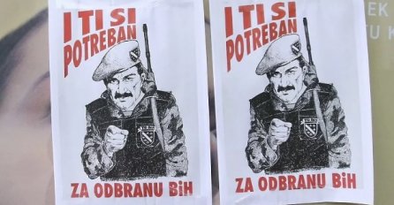U Sarajevu polijepljeni plakati s natpisom "I ti si potreban za odbranu BiH"