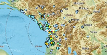 ZEMLJOTRES JAČINE 4.8 STEPENI U ALBANIJI, OSJETIO SE I U CRNOJ GORI!