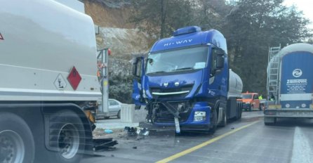 Saobraćajna nesreća u blizini Sarajeva: Sudar 2 kamiona
