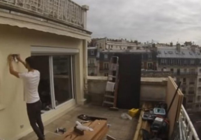 Staru terasu pretvorio u san snova: U roku od 10 dana napravio raj na krovu zgrade! (VIDEO)
