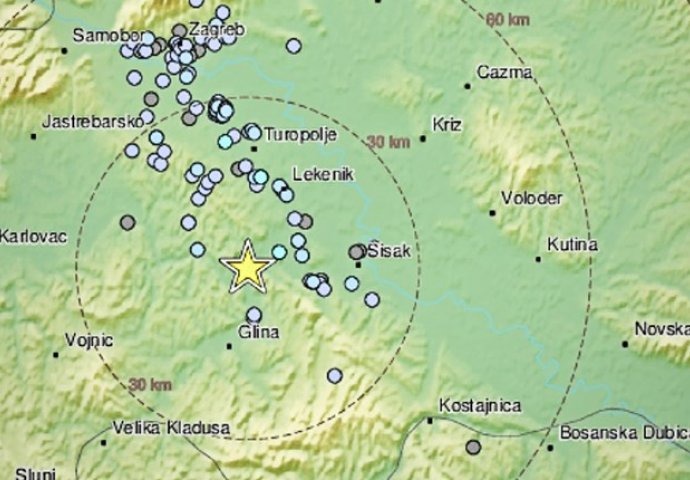 Novi zemljotres u Hrvatskoj