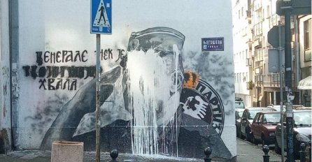 Uništen mural Ratku Mladiću: "Morao sam ga uništiti, to je civilizacijski čin"